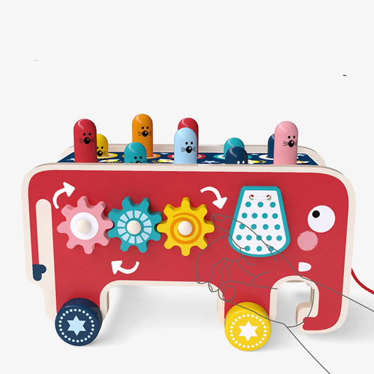 Wooden Montessori Pounding Bench Toy